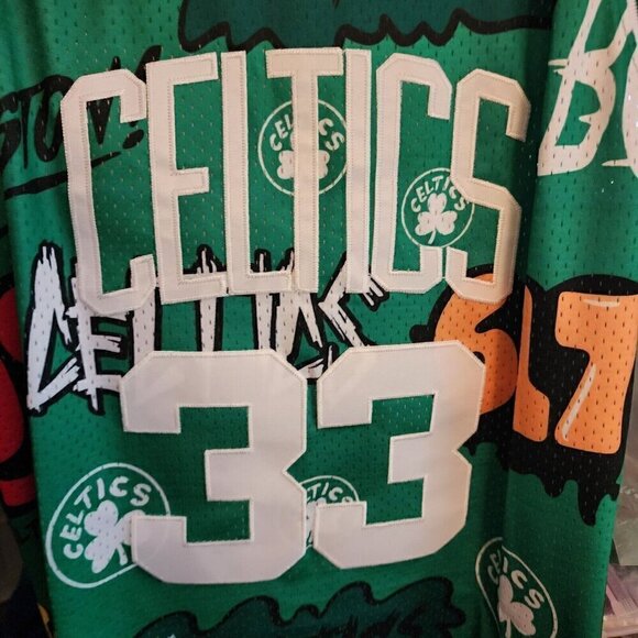 Larry Bird Boston Celtics Mitchell & Ness NBA Jersey Sz M Green #33 NWT Swingman - Picture 2 of 7